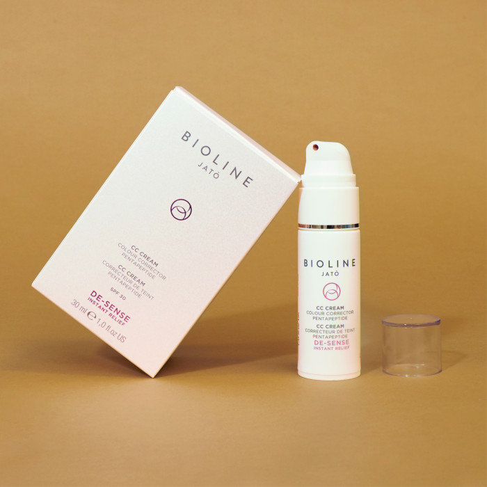 CC крем SPF 30 с пептидами De-Sense Instant Relief Colour Corrector CC Cream SPF 30